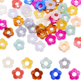 Bocar 8 Colors Mix 50pcs Acrylic Flower Beads Hollow Flower Loose Beads Spacers Beads Bulk for for DIY Craft Colorful Rainbow Ne