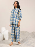 Libas Women'S Silk Blend Co-Ords (400411_Blue_Xxl)
