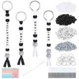 Defresit 762 Pcs DIY Volleyball Keychain Kit Bead Craft Set with Volleyball Beads, Letter Beads, Ribbons & Storage Bags for Voll