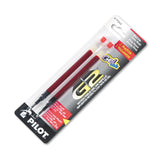 2 PACK 4 REFILLS Pilot G2 Gel Ink Refill, 2Pack for Rolling Ball Pens, Fine Point, Red Ink (77242)
