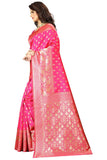 Sugathari Womens Art Silk Pink Kanchipuram Saree (San Pari 73 Pink)