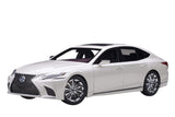 Autoart Lexus LS500h Sonic White Metallic with Crimson and Black Interior 1/18 Model Car