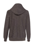 J. America Womens French Terry Sport Lace Scuba Hooded Pullover - Charcoal, S