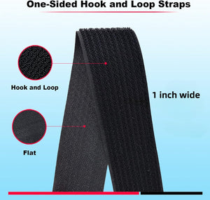16Ft 1 inch Wide Cable Straps with 15 Buckles, Reusable Heavy Duty Hook and Loop Straps, Adjustable Straps for Home, Office, Des