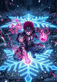 Nijuka Anime Metal Poster | Manga Wall Art Decor | Printed Metal Sheet For Bedroom, Gaming Room, Teen & Otaku Decor (Akaza Blood