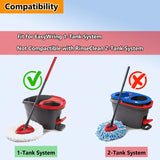12Pack Spin Mop Replacement Heads,100% Microfiber Mop Head Replacement Compatible with Triangle Spin Mop, 360 Degree Spin Mop Re