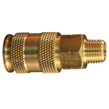 Milton Industries S765 HIFlo VStyle FeetA,M,VFeet 1/4Inch MNPT Brass Body, Single