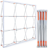Yaocom 7.38 x 7.38 ft Portable Pop up Display Stand Trade Show Backdrop Tension Booth Collapsible Trade Show Booth for Exhibit, 