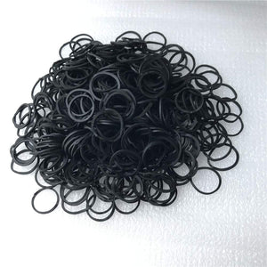 1200 Pcs Black Rubber Bands,Mini Hair Rubber Bands, Rubber Hair Ties, for Kids Hair, Braids Hair, Wedding Hairstyle and More by