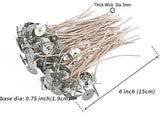 100pcs ECO 16 Wicks for Soy Candles, 6 inch eco Pretabbed Candle Wicks for Candle Making,CD 22 Thick Candle Wick with Base