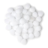 Cousin DIY White 1 inch Poms, 40 Pack
