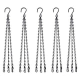 Mr. Carve Hanging Basket Replacement Chains For Planters And Pots | 14 Inches Black Powder Coated For Extra Durability | Pack Of