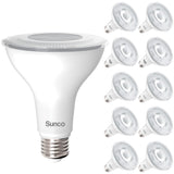 Sunco 10 Pack PAR30 LED Bulb, Outdoor Flood Light Bulbs, Exterior Long Neck Lighting, 850 LM, 11W (75W Equivalent), 3000K Warm W