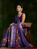 Libas Women'S Brasso Saree (16093R_Purple)