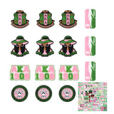 Silicone Focal Beads Bulk Kit for Beadable Pens Bracelet Keychain Making DIY Supplies Focal Pen Beads with 60pcs AKA Sorority Th