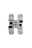 SOSS Mortise Mount Invisible Hinge with 8 Holes, Zinc, Satin Chrome Finish, 45/8 Leaf Height, 11/8 Leaf Width, 141/64 Leaf Th