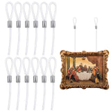 12 Pcs 59 Length Picture Rail Hanging Cord 66 Lb/ 30 kg Load Capacity Clear Nylon Picture Wire Invisible Nylon Cord Cable with L