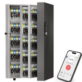 WeHere Key Lock Box with Code, 360-Key Cabinet with Bluetooth App Access, One-Time Password Unlock, Remote Unlock via Gateway, S