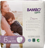 Bambo Nature Premium Baby Diapers - French/English Packaging, Size 6, 24 Count