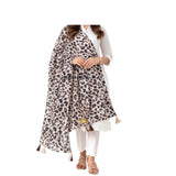 Riddhiinfotech Leopard Print Dupatta For Women | 2 Meter Lightweight Animal Print Stole | Stylish Indo Western Ethnic Scarf For 
