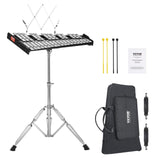 VEVOR 32 Note Glockenspiel Xylophone Bell Kit, Professional Percussion Instrument Set with Mallets, Drum Sticks, Music Stand, Ad