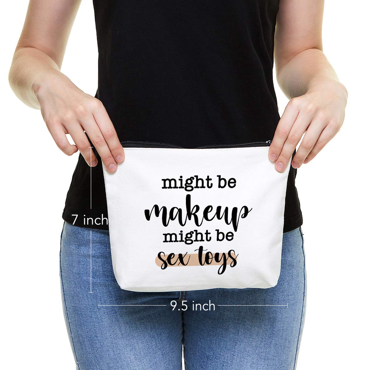 IHopes+ Funny Makeup Bag Gift for Women Best Friends Sister Teen Girls| Cute Makeup Zipper Pouch Bag Cosmetic Travel Accessories