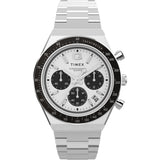 Timex Diver Inspired Analog Watch For Man With White Round Dial & Silver Stainless Steel Bracelet Band Water Resistant Men'S Wri