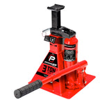 POWERBUILT 3 Ton All-in-One Hydraulic Bottle Jack and Jackstand in One, Compact, Wide Base, 11-21 inch Range, Eliminates Jacksta
