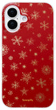 SCORPIFY for iPhone 17 Case [Compatible with MagSafe] with Merry Christmas Golden Flakes Design, Cute Gold Snowflake Magnetic Ph