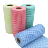 Kandarpuria Kesari Reusable Cleaning Cloths, Chevron Pattern, Washable Kitchen Towels, 4 Pastel Colours (1)
