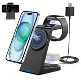 3 in 1 Magnetic Wireless Charging Station Apple 20W Charger Stand Magnetic Wireless Charger for iPhone 16 15 14 13 12 Pro/Pro Ma