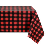 Romanstile Rectangle Vinyl PVC Tablecloth, 100% Waterproof Buffalo Plaid Plastic Table Cloth, Oil Proof Heavy Duty Wipeable Tabl
