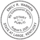 MaxMark Round Notary Pre-Inked Stamp for State of Kentucky