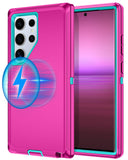 I-HONVA for Samsung Galaxy S24 Ultra Case [Compatible with MagSafe] Shockproof 3-Layer Full Body Protection [Without Screen Prot