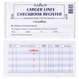 Larger Lines 20 Pack Checkbook Register, Check Registers for Personal Use, Blank Ledger Transaction Registers for Personal or Bu