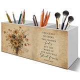 LIANGEAGOM Fall Vintage Christian Floral Pen Pencil Holder Organizer