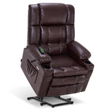 MCombo Dual Motor Large Power Lift Recliner Chair for Elderly, Infinite Position Lay Flat Big Lift Chair for Tall Man with Heat 