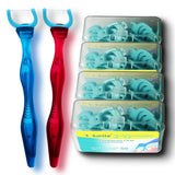 T.Smile NoFuss Dental Flosser Kit, 5-inch Long Handle & Refill Heads, Extra-Strength Floss for Comfortable Clean, Fluoride Free,
