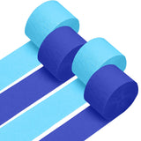 4 Crepe Paper Streamers Rolls, 328ft Pack of Royal Blue and Blue Crepe Paper for Birthday Baby Shower Wedding Graduation Party D
