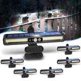 sunlight encounter Clip On Solar Motion Lights Outdoor Waterproof, 6 Pack Fence Lights Outside with 36 LEDs, 6000K, Portable Sol