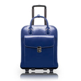 Mcklein La Grange W Series Laptop Rolling Briefcase, Navy Genuine Leather (96497)