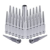 Lichamp 24pcs M14x1.5 Spike Lug Nuts for Trucks, Partial Compatible with Chevy Silverado 1500 Tahoe, Ford F150 Expedition and Do