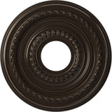 Ekena Millwork CMP13COERU Cole Thermoformed PVC Ceiling Medallion (Fits Canopies up to 4 1/4), 13OD x 3 1/2ID x 3/4P, Universal 