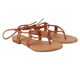 Shoetopia Girls Roman Brown Flat Sandal - 7 Uk (Girls-Roman-Brown),Brown,7,B0CQK7J86J