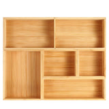 Fabsome Bathroom Drawer Organizer, Bamboo Box Bin for Junk Vanity Desk Makeup Drawer, Small Wooden Container Tea Storage Organiz
