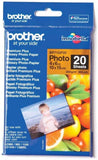 Brother BP71GP20 Photo Paper, 6 Inch x 4 Inch, Premium Plus Glossy, 15 cm (W) x 10 cm (L), 20 Sheets, Brother Genuine Supplies, 