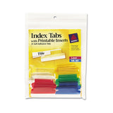 Avery 16228 Insertable Index Tabs with Printable Inserts, 1 1/2, Assorted, White, 25/Pack