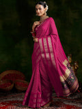 Libas Women'S Silk Blend Saree (16058R_Pink)