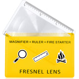Frienda 20 Pieces Pocket Magnifying Glass Fresnel Lens Credit Card Pocket Magnifier Plastic Ruler Starting Solar Fire Emergency 