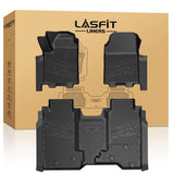 LASFIT Floor Mats for Chevrolet Chevy Silverado EV 2024 2025 Car Mats (Only Fit WT Model), All Weather TPE Custom Fit Floor Mats